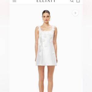 NWT Elder Floral Decal Appliqué Mini Dress Size Medium